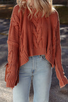 Redwood Burl Chunky Fit Slouchy Textured Knit Sweater Sweaters 8d9393c9fab10425