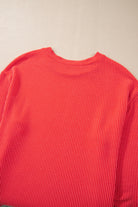 Carbon Grey Corded Long Sleeve Top and High Waist Shorts Set Two Piece Shorts Sets 8e25eb1f3176eba8