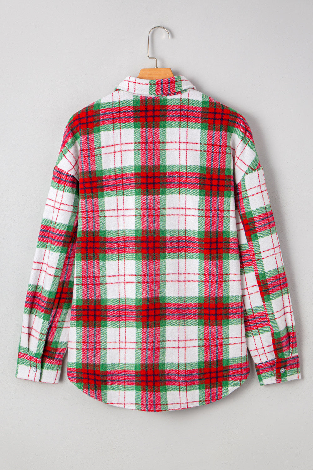 Khaki Christmas Plaid Casual Flannel Shacket Jackets 8e600800e0e878e7