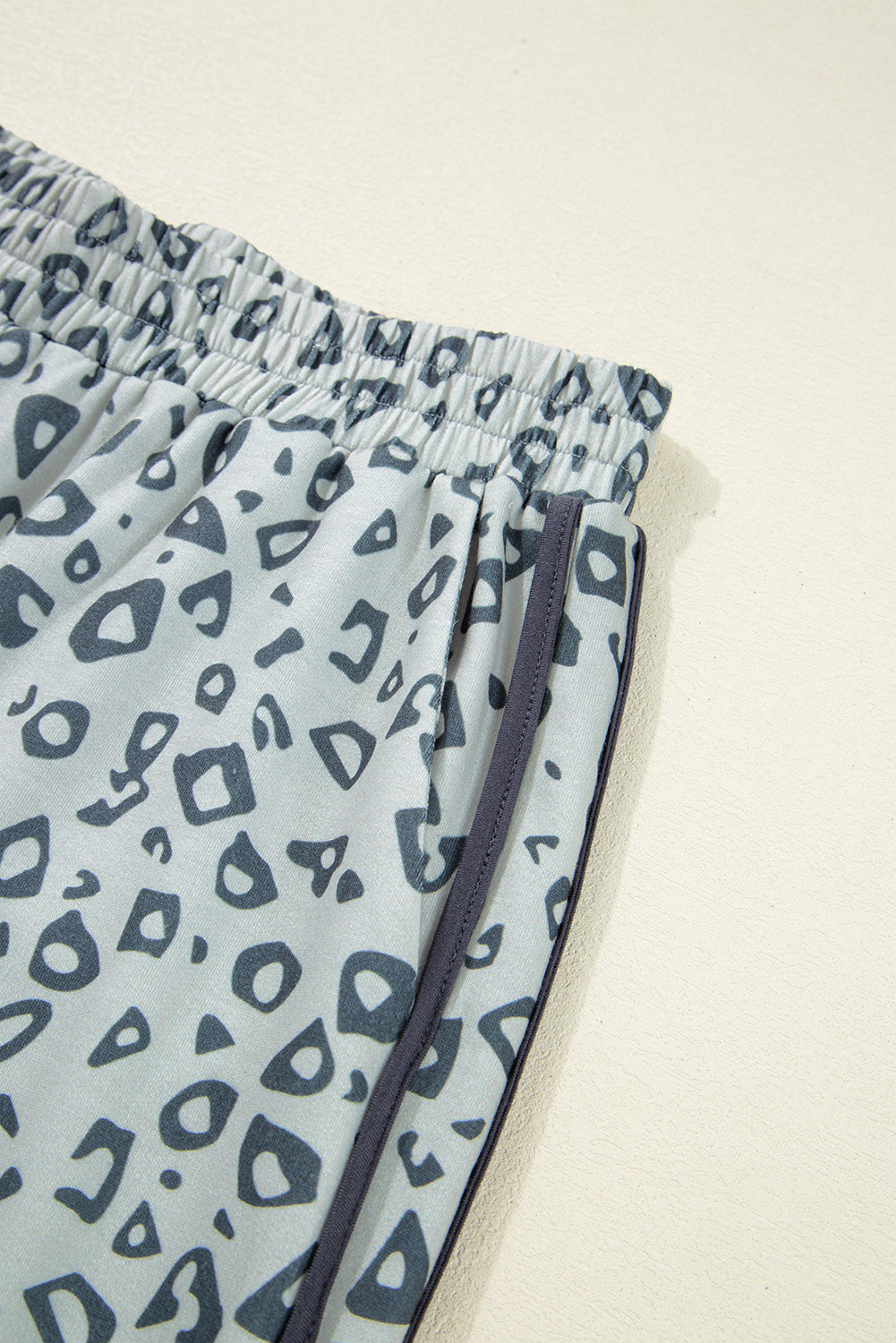 Khaki Leopard Print High Rise Knot Side Pants Pants 8f2c1df7ecf328ef