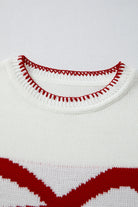 White Sweet Bow Long Sleeve Knit Sweater Sweaters 8fe8affc4dfb3291