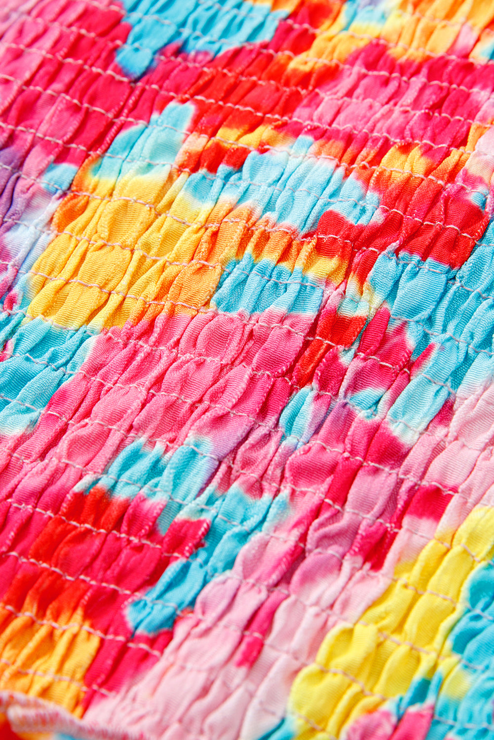 Rose Abstract Print Puff Sleeve Backless Smocked Plus Size Dress Plus Size Dresses 90324a88d32c255b