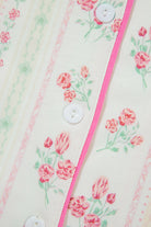 Beige Bow and Cherry Print Ruffle Hem Shorts Pajama Set Two Piece Shorts Sets 90a2f567ce0e512e