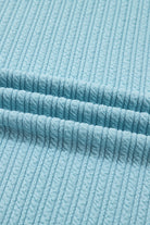 Light Blue Textured Drop Shoulder Plus Size Knit Top Plus Size Tops 9152674165e8d2b8