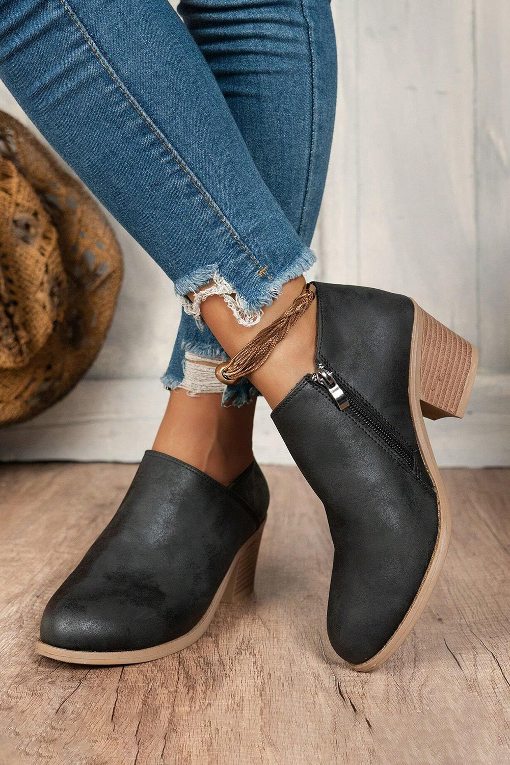 Coffee Suede Casual Ankle Boots Boots 9180f71b53102cbd
