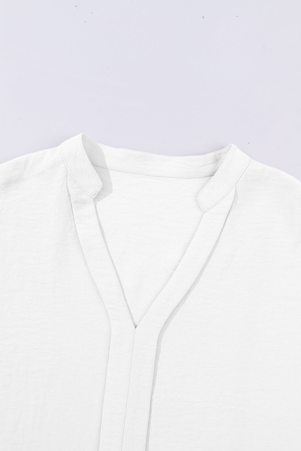 Black Notched Neck Batwing Sleeve Blouse Blouses 919ac4e0ad7da7a4