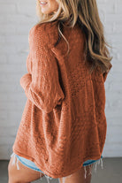 Redwood Burl Mixed Pattern Knitted Open Front Plus Size Cardigan Plus Size Sweaters&Cardigans 930d547350092106