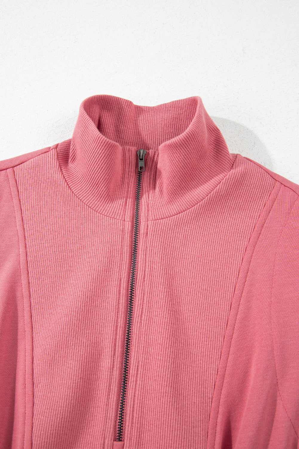 Black Terry Zipped Collar Sleeveless Drawstring Waist Mini Dress Short Dresses 9414738f792df7df