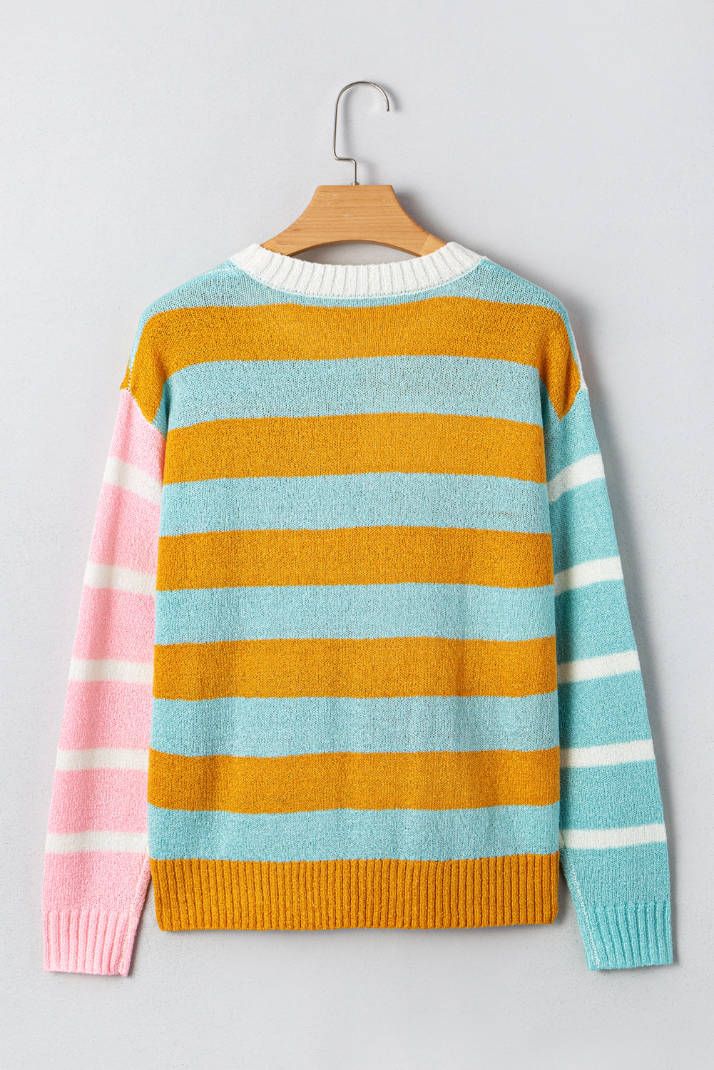 Jurassic Gold Colorblock Striped Pullover Sweater Sweaters 94a29b1851de882b