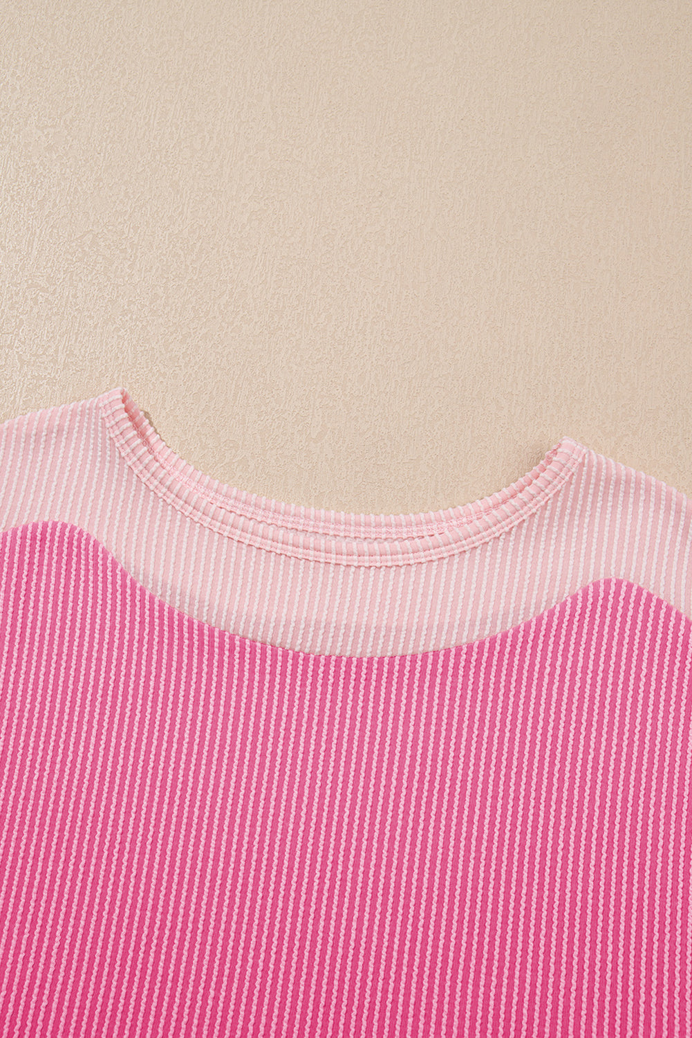 Sachet Pink Colorblock Patchwork Corded Pants Set Two Piece Pants Sets 97b190fb3049d7ec