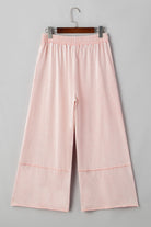 Pink Flower Patch Mineral Washed Cropped Wide Leg Pants Pants 987c43f543f69d90