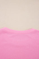 Pink Lace Bow Embroidered Dolman Sleeve Plus Size Sweatshirt Plus Size Tops 99109fb1d1664f50