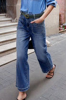 Bluing Mimimalist Patch Pocket High Waist Shift Jeans Jeans 99679d8b23d188d8