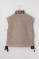 Goat Side Bows Sherpa Fleece Vest Vests 9ce3a31cb640df21