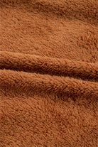 Chestnut Plush Patchwork Zipper Stand Neck Vest Outerwear 9d77ee52f6429200