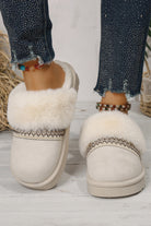 Camel Suede Fuzzy Winter Warm Platform Slippers Slides Shoes + Flip Flops 9ddd88631d89c7ca