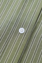 Green Stripe Button Up Oversized Casual Shirt Blouses 9efef7a9a47a92fd