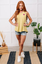 BeautybyShree A Few of My Favorite Things Round Neck Tank in Lime