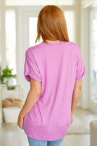 BeautybyShree Absolute Favorite V-Neck Top in Orchid