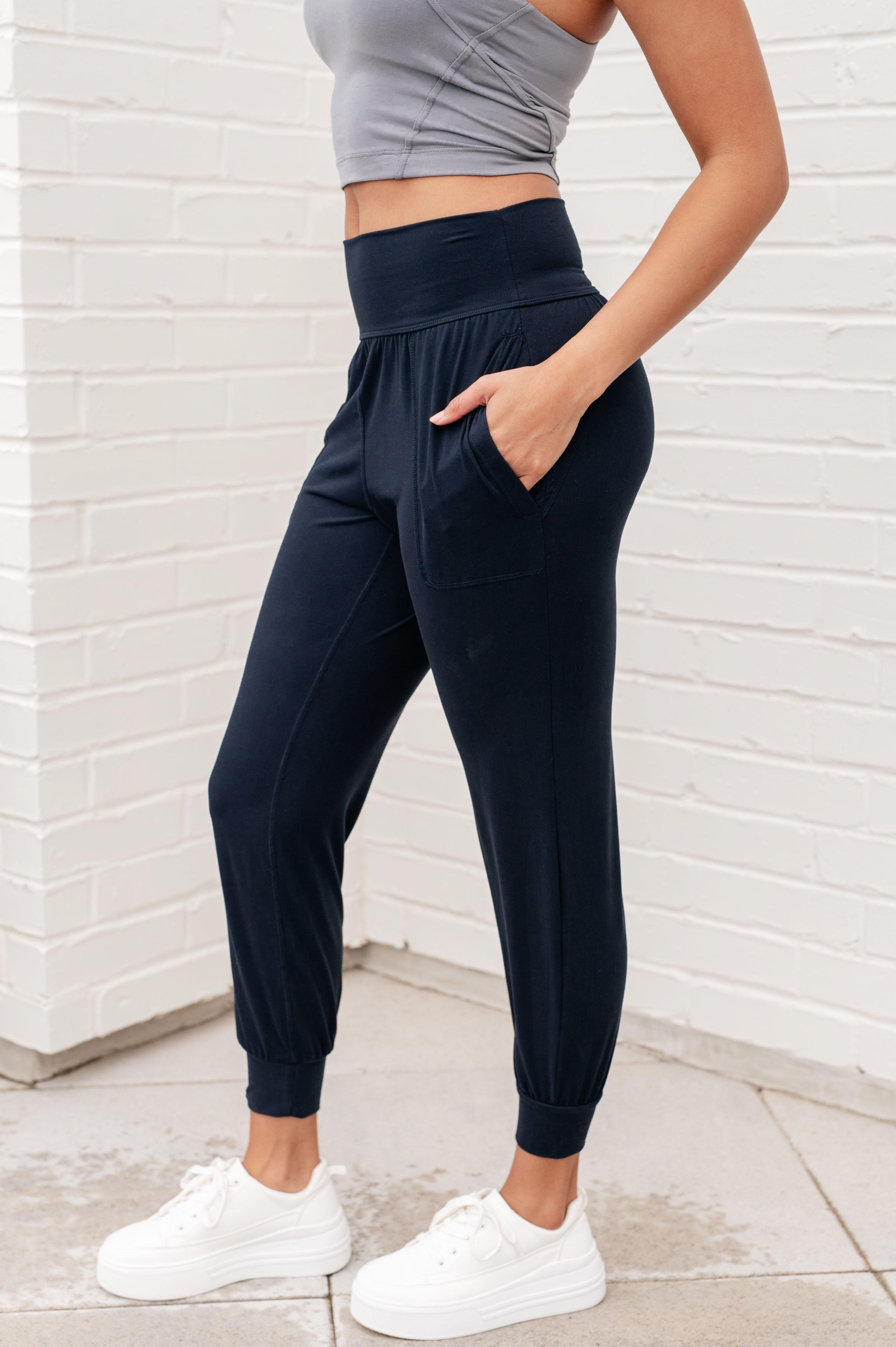 BeautybyShree Always Accelerating Joggers in Nocturnal Navy