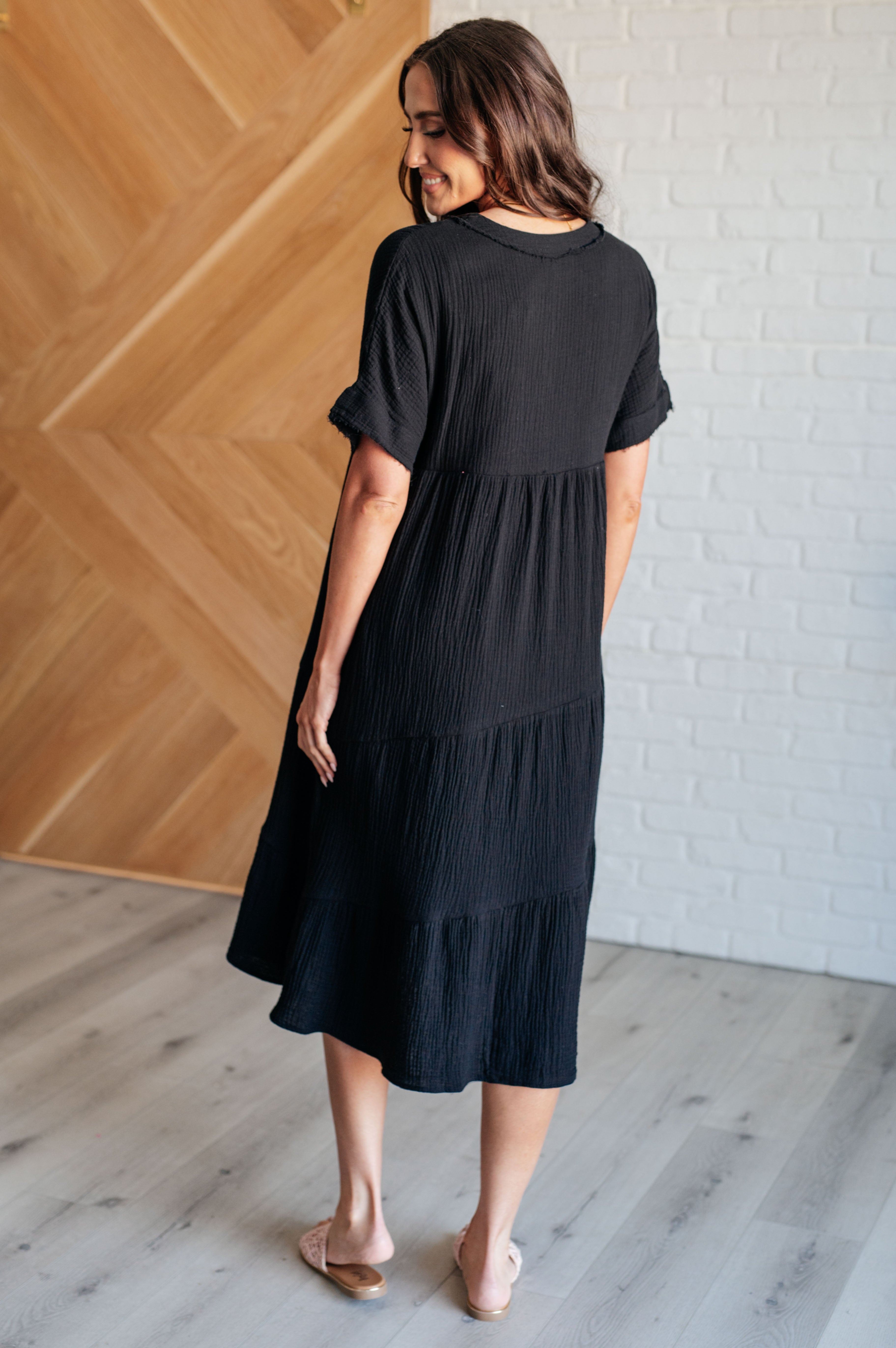 BeautybyShree Always Learning Dolman Sleeve Dress in Black