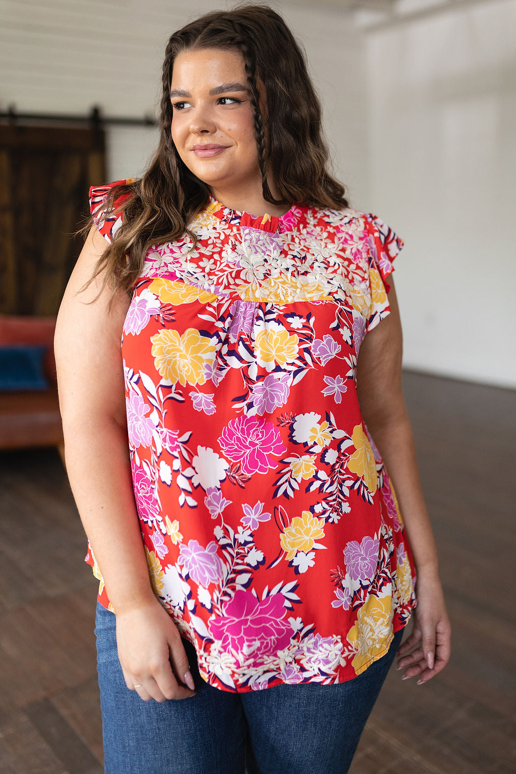 BeautybyShree Among The Flowers Floral Top