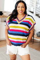 BeautybyShree Another One V-Neck Striped Top