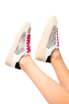 BeautybyShree Another Round Sneakers in Silver Sequins