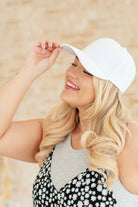 BeautybyShree Basic Babe Ball Cap in White