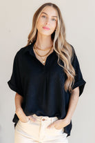 BeautybyShree Because I Said So Dolman Sleeve Top in Black