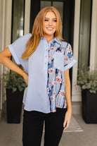 BeautybyShree Best Of Both Worlds Button Down Top