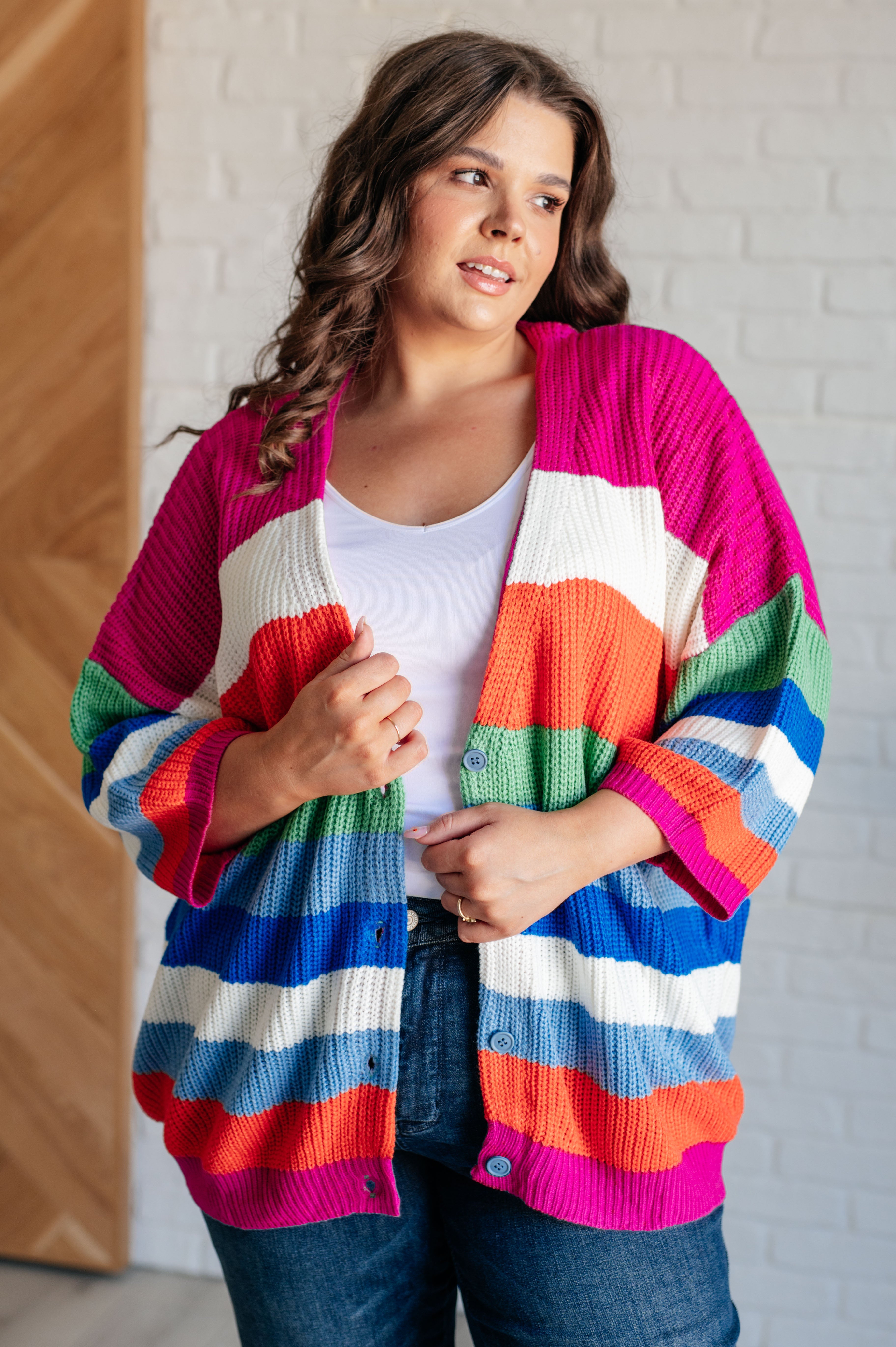 BeautybyShree Bold Flirt Button Down Cardigan