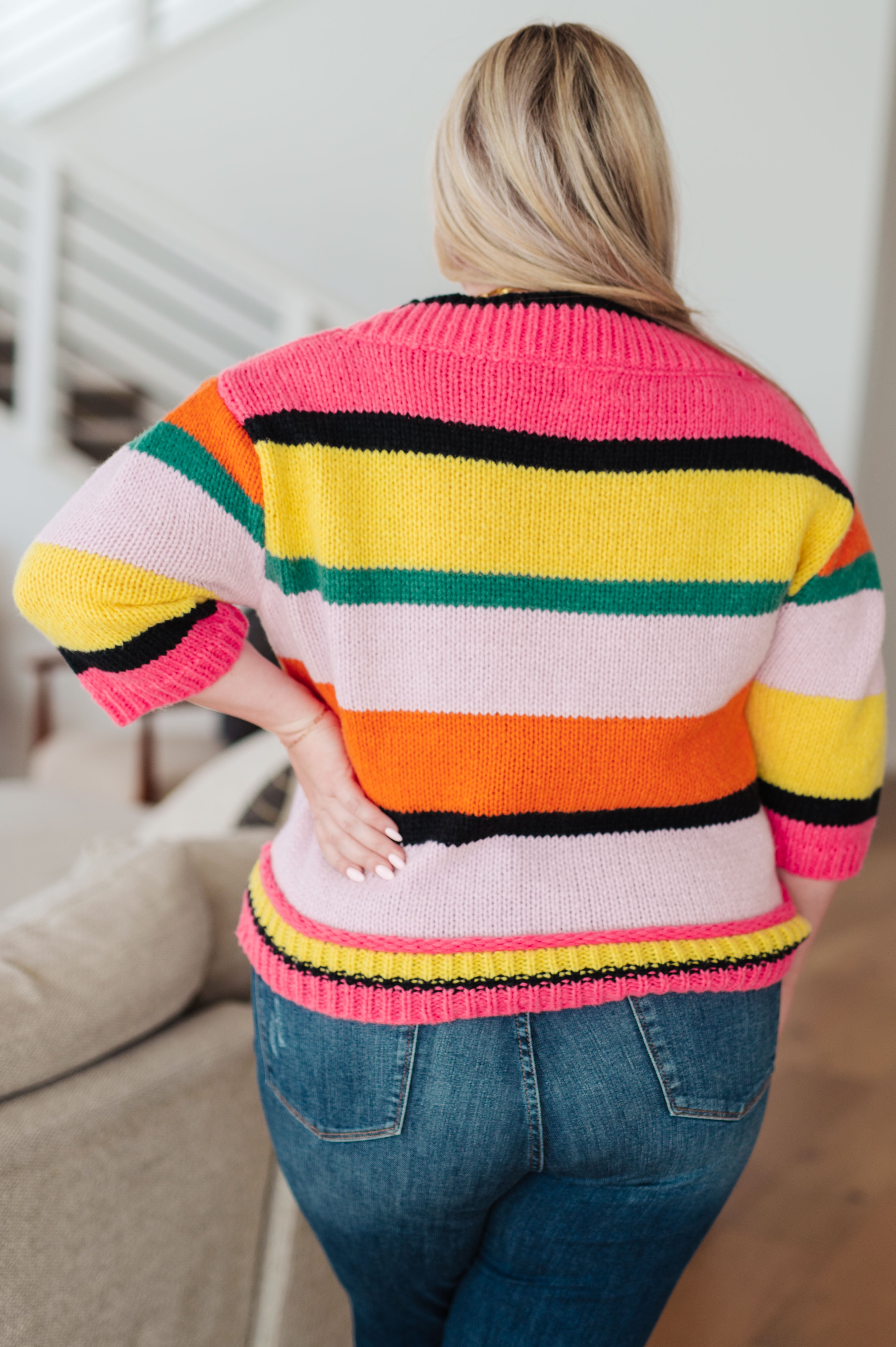 BeautybyShree Bright Side Striped Sweater