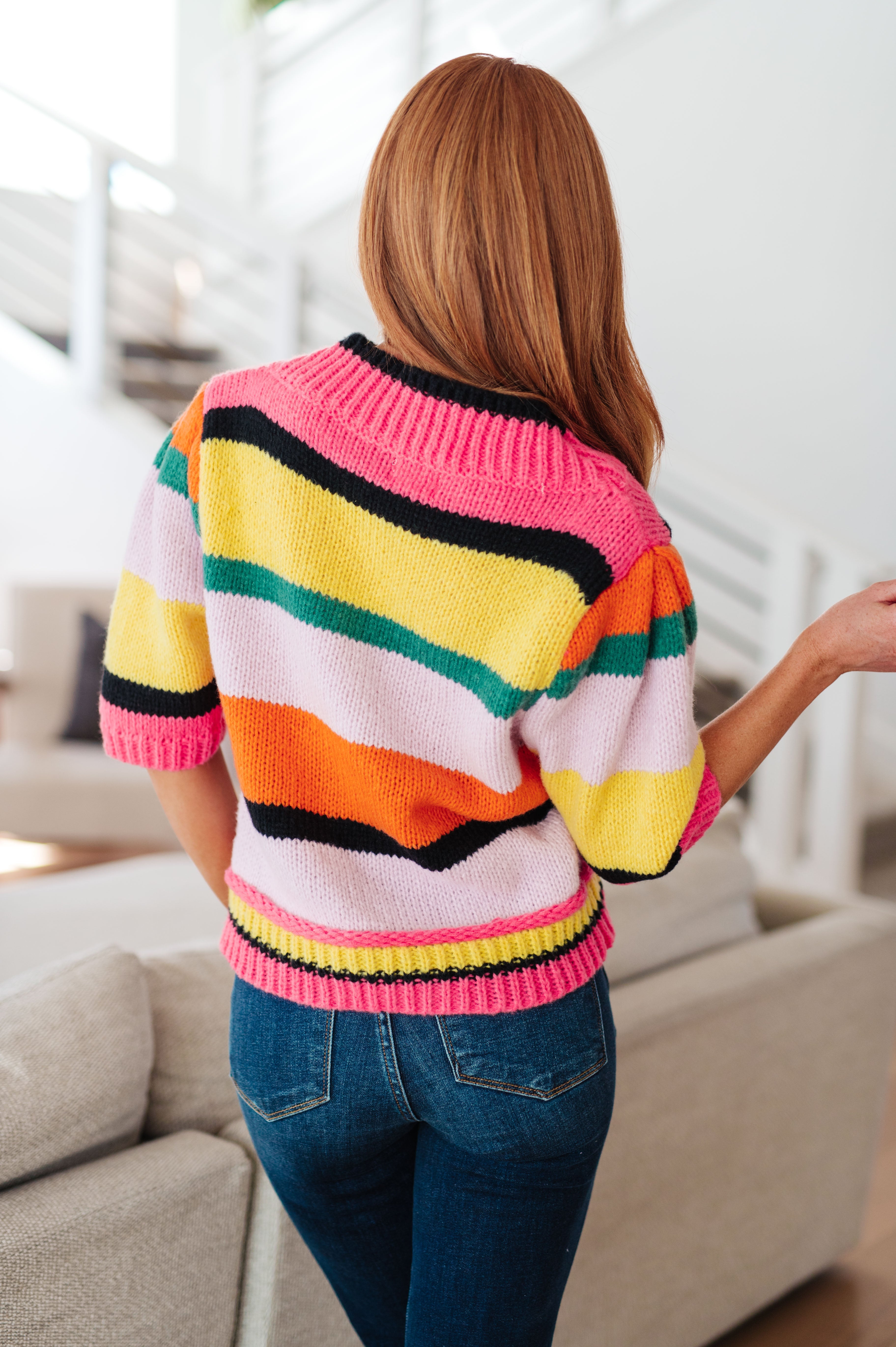 BeautybyShree Bright Side Striped Sweater