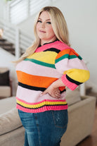 BeautybyShree Bright Side Striped Sweater