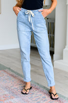 BeautybyShree Cooper High Rise Vintage Denim Jogger