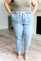 BeautybyShree Cooper High Rise Vintage Denim Jogger