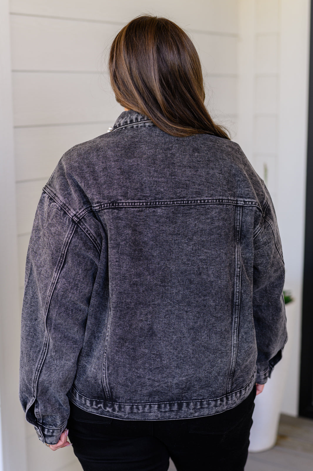 BeautybyShree Denim And Pearls Denim Jacket