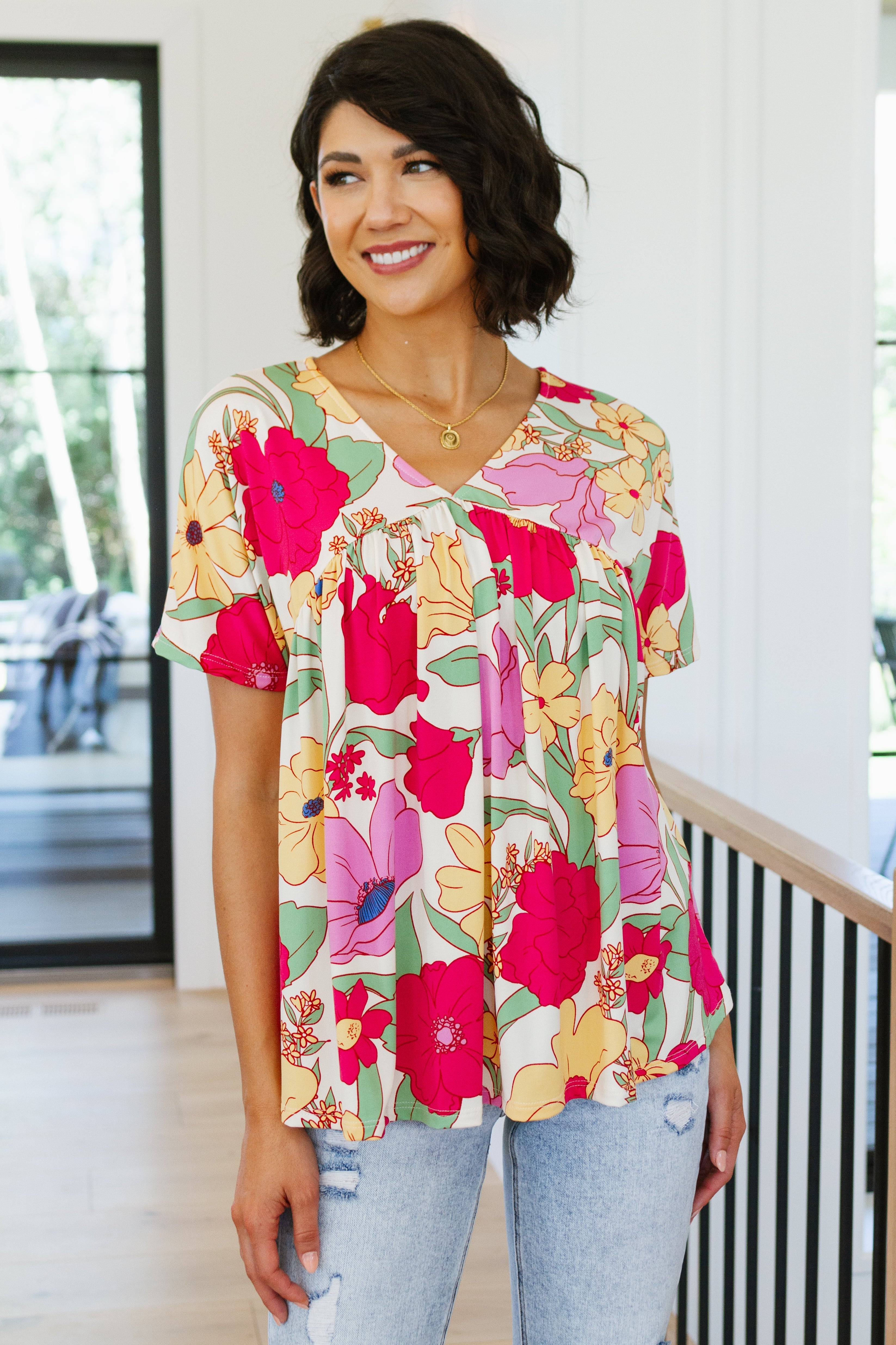 BeautybyShree Do It Anyways Floral Top