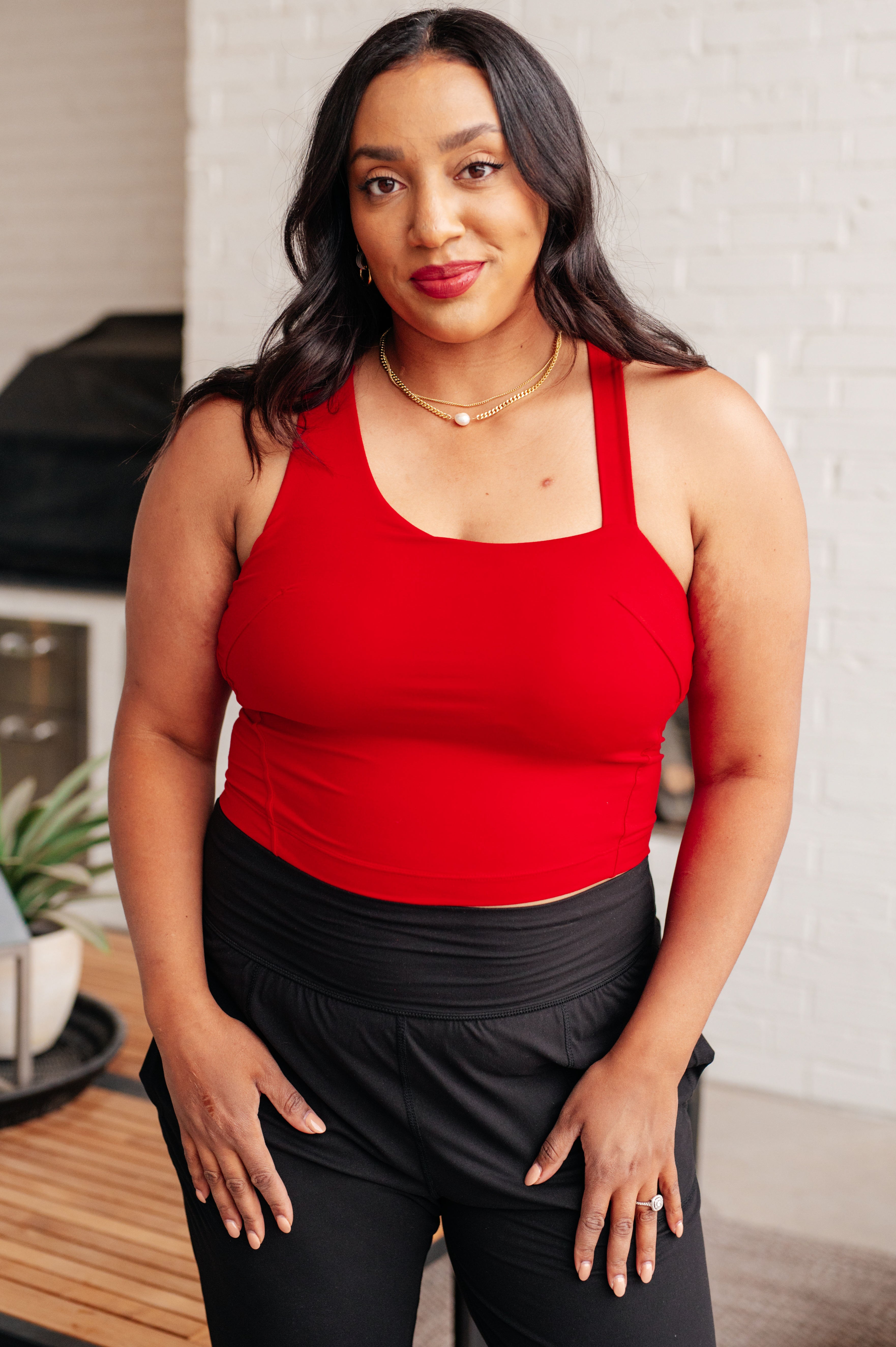 BeautybyShree Doing it For Me Asymmetrical Tank in True Red