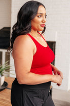 BeautybyShree Doing it For Me Asymmetrical Tank in True Red