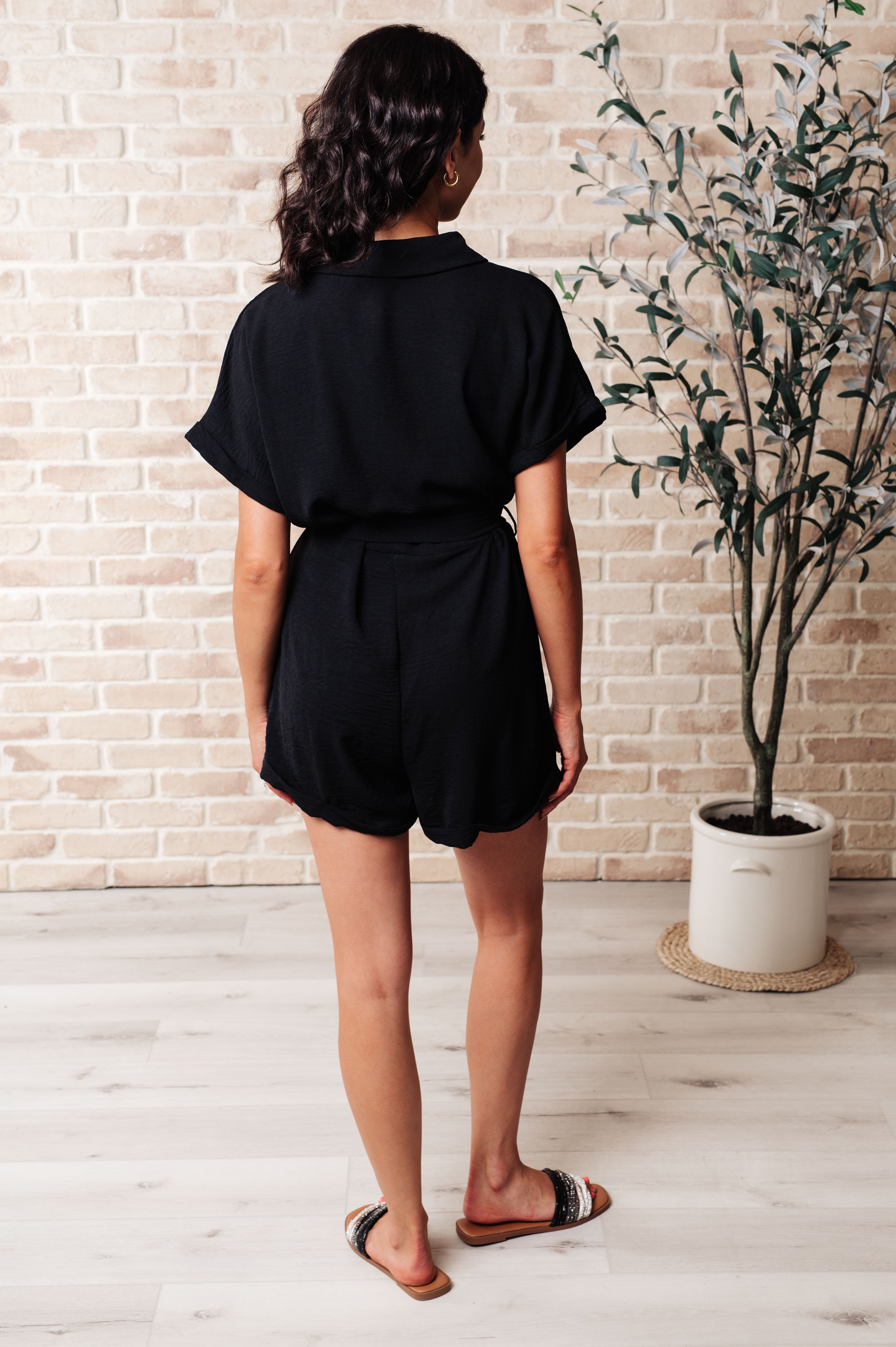 BeautybyShree Don't Worry 'Bout a Thing V-Neck Romper