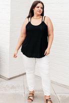 BeautybyShree Eye on the Prize Eyelet Tank in Black