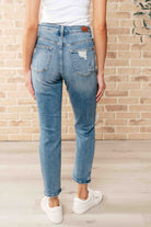 BeautybyShree Frankie High Waist Distressed Boyfriend Jeans