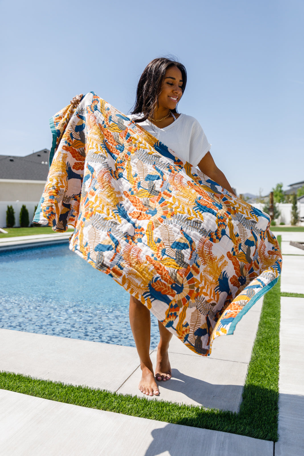 BeautybyShree Luxury Beach Towel in Bird Of Paradise