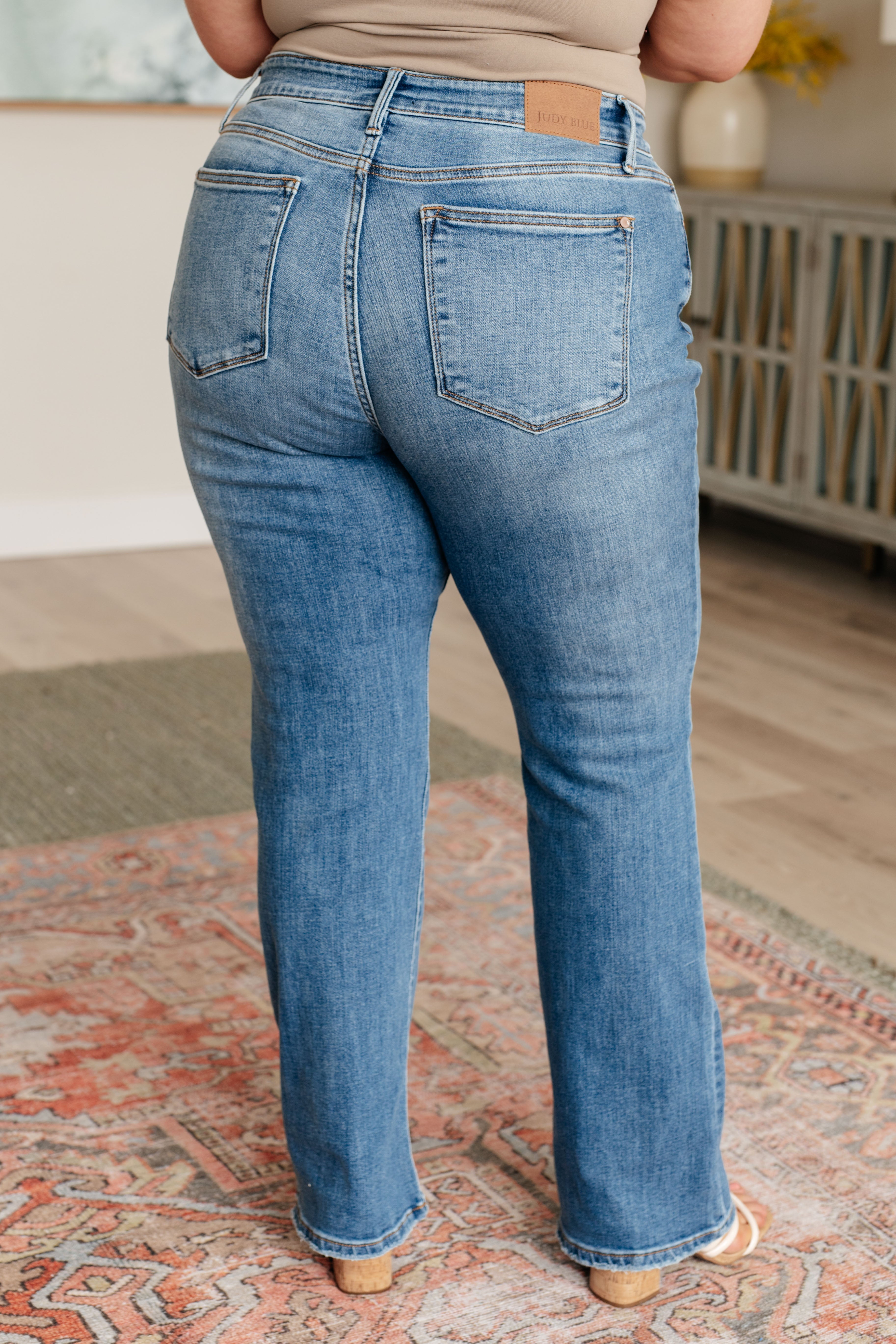 BeautybyShree Genevieve Mid Rise Vintage Bootcut Jeans