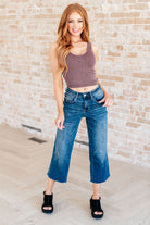 BeautybyShree Hayes High Rise Wide Leg Crop Jeans