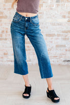 BeautybyShree Hayes High Rise Wide Leg Crop Jeans