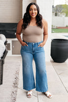 BeautybyShree Hayes High Rise Wide Leg Crop Jeans