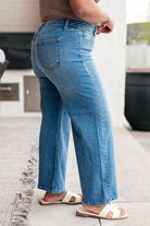 BeautybyShree Hayes High Rise Wide Leg Crop Jeans